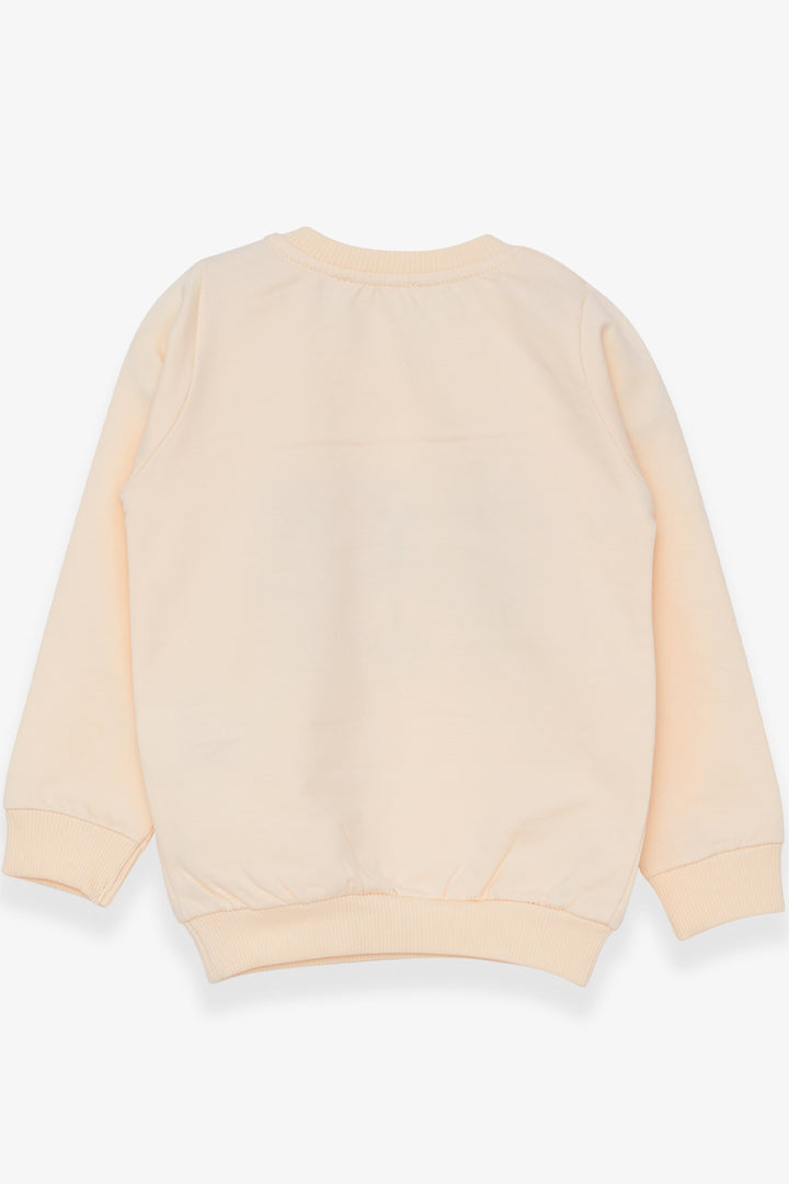 BRE Breeze Girl Child Sweatshirt with Animal Print, 1.5-5 Years, Cream - Zacualtipán