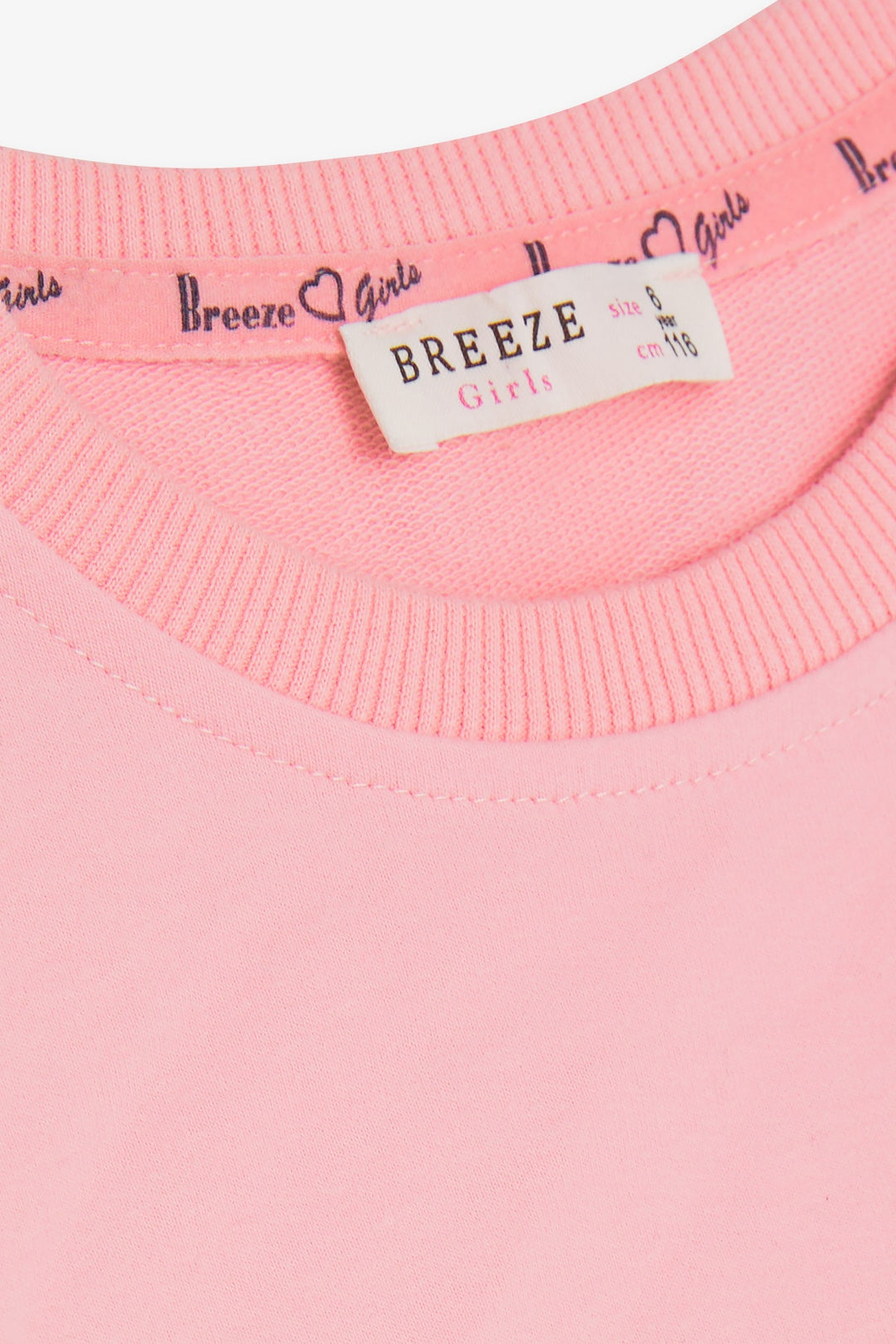 BRE Breeze Girl's Sweatshirt with Pearl Embellished Waistband and Drawstring, 62 Years, Powder - Pamplona