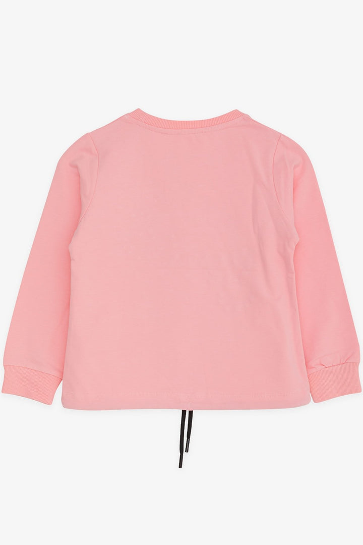 BRE Breeze Girl's Sweatshirt with Pearl Embellished Waistband and Drawstring, 62 Years, Powder - Pamplona