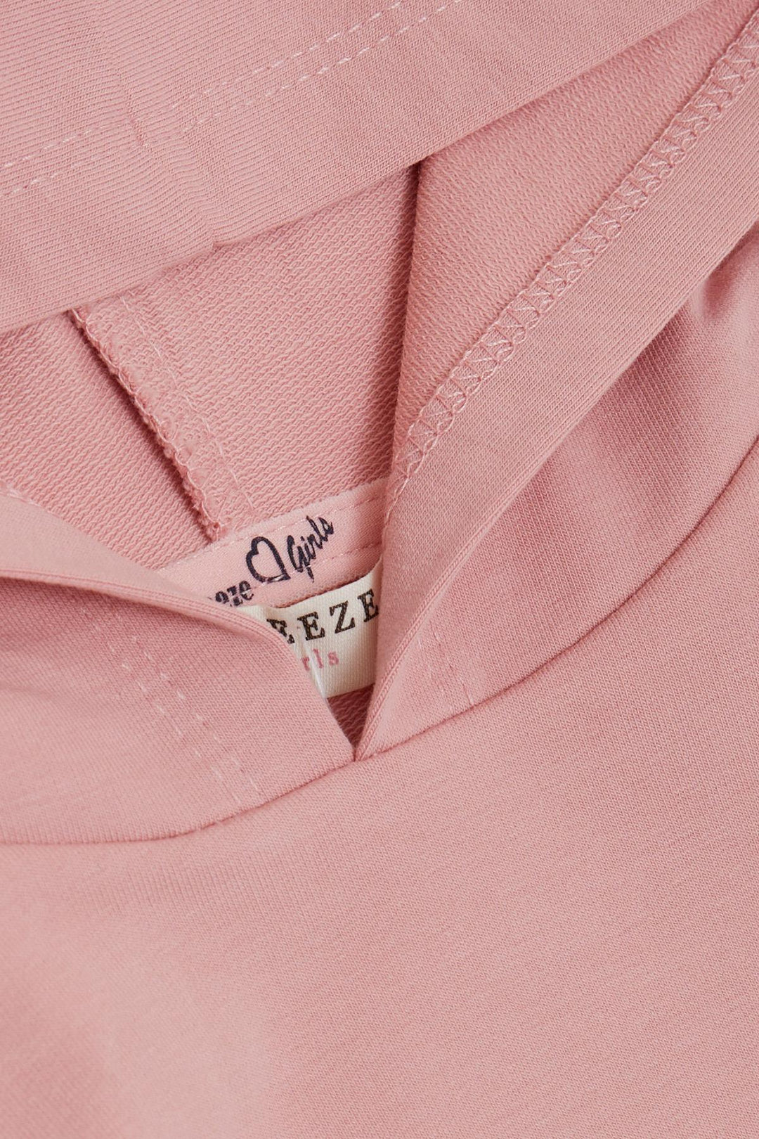 BRE Breeze Girl's Sweatshirt with Kangaroo Pocket, Printed with Text and Lace, 3-8 Years, Rose Pink - Hamilton