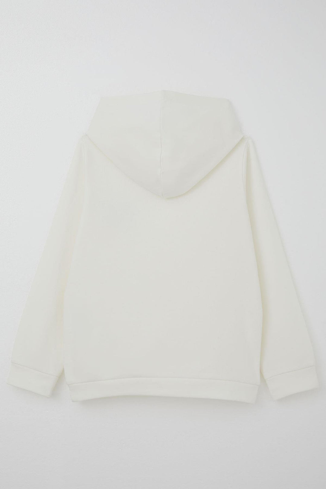 BRE Breeze Girl Child Sweatshirt Hooded with Arm Detail 4-8 Years, Ecru - Torre-Pacheco