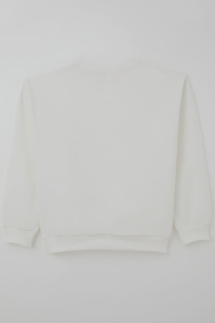 BRE Breeze Kız Çocuk Sweatshirt Kelebek Aplike Nakışlı 82 Yaş, Ekru - Schwäbisch Gmünd