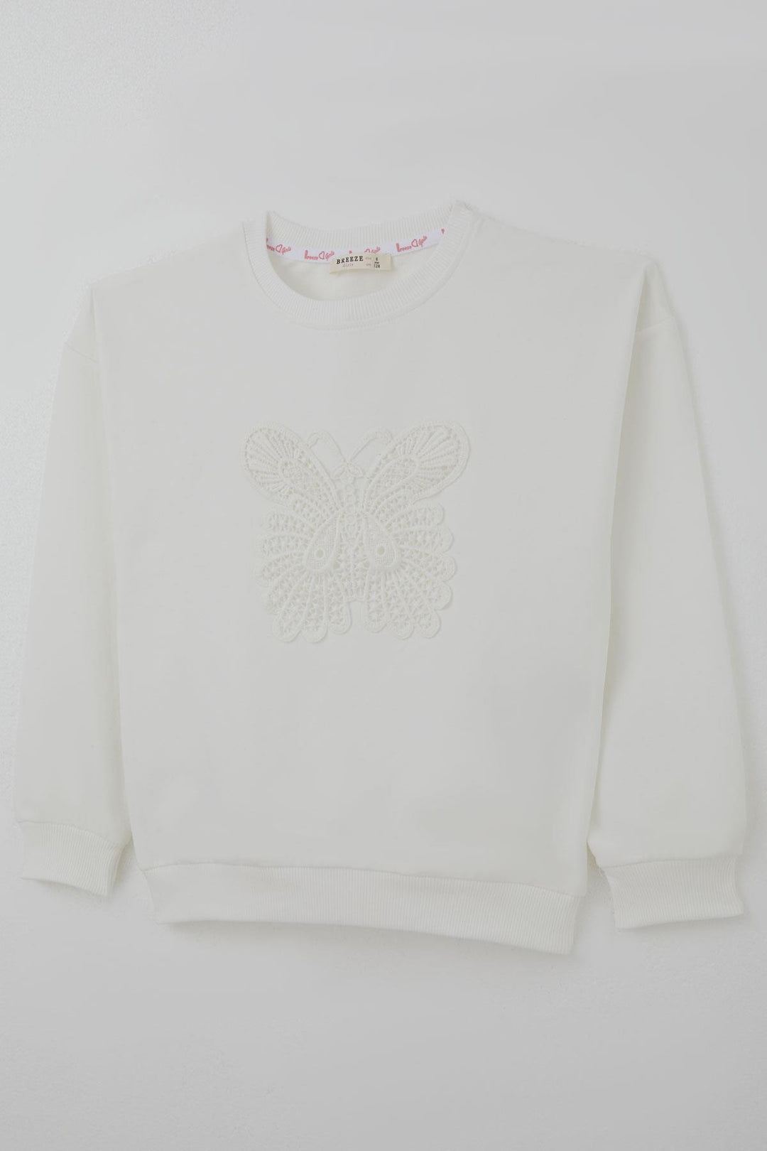 BRE Breeze Kız Çocuk Sweatshirt Kelebek Aplike Nakışlı 82 Yaş, Ekru - Schwäbisch Gmünd