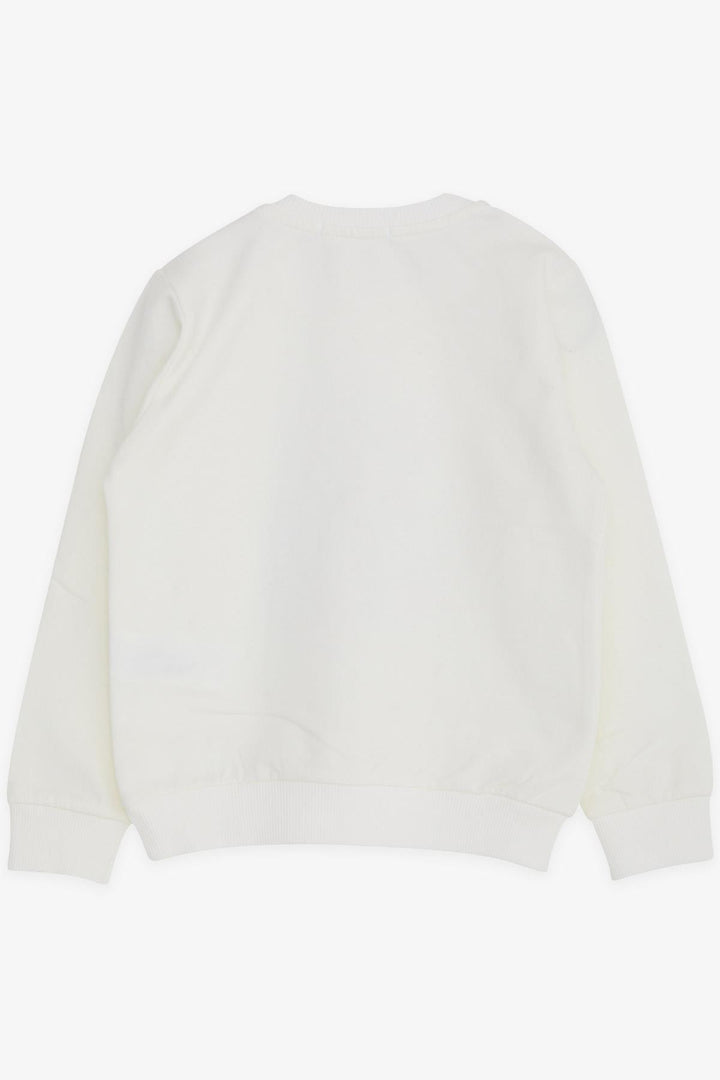 BRE Breeze Girl Child Sweatshirt Girl Printed 1.5-5 Years, Ecru - Urmston