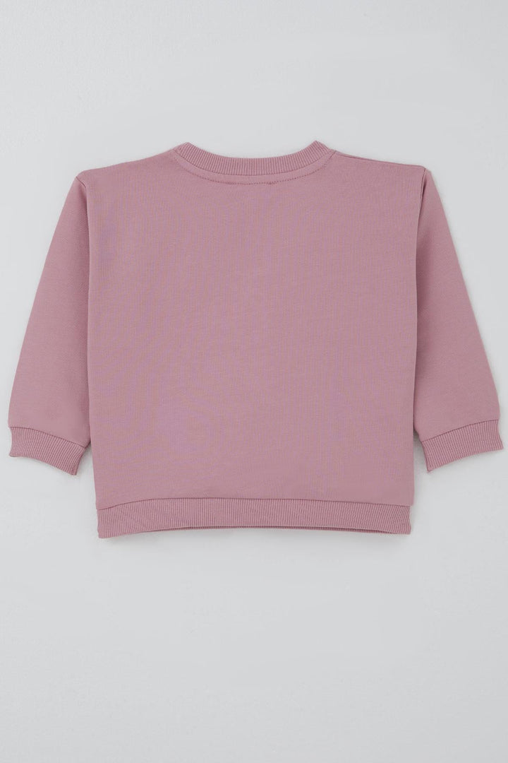 BRE Breeze Girl Child Sweatshirt Swan Crested Bow Detailed 2-6 Years, Rose Pink - Frechen