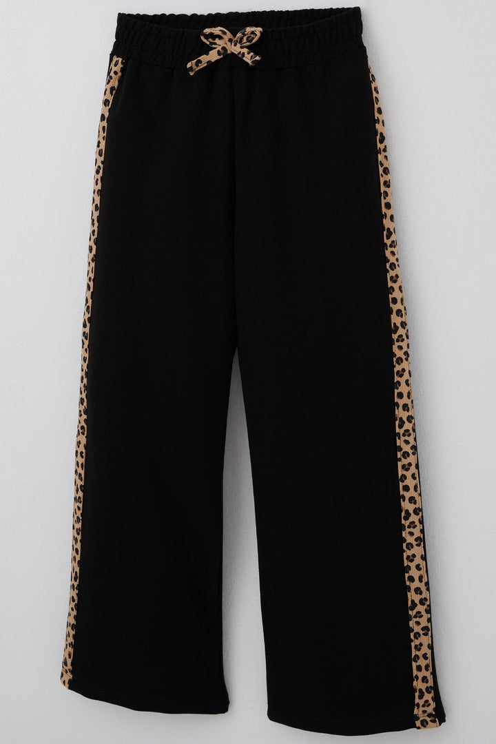 BRE Breeze Kız Çocuk Sweatshirt Leopar Fiyonk Aksesuarlı 5-9 Yaş, Krem - Netishyn