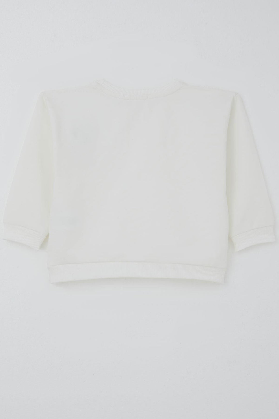 BRE Breeze Girl Child Sweatshirt Happy Cloud & Cute Chick Accessory Detailed 2-6 Years, Ecru - Everett