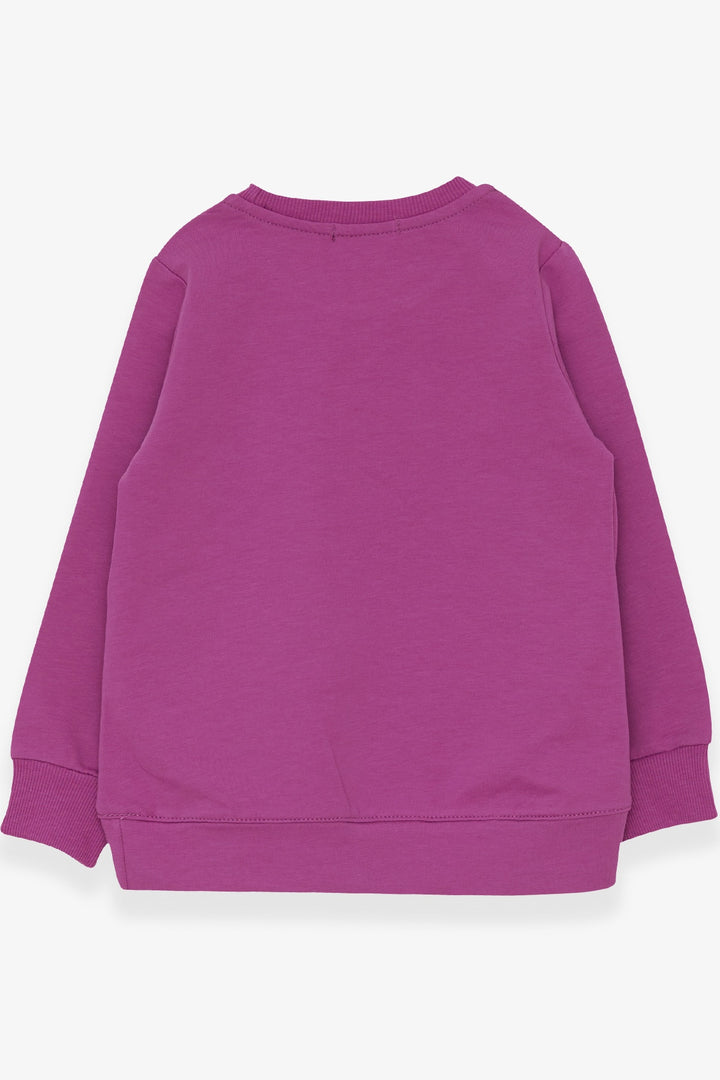 BRE Breeze Girl Child Sweatshirt Sequined Girl Printed 3-8 Years, Purple - Heist-op-den-Berg