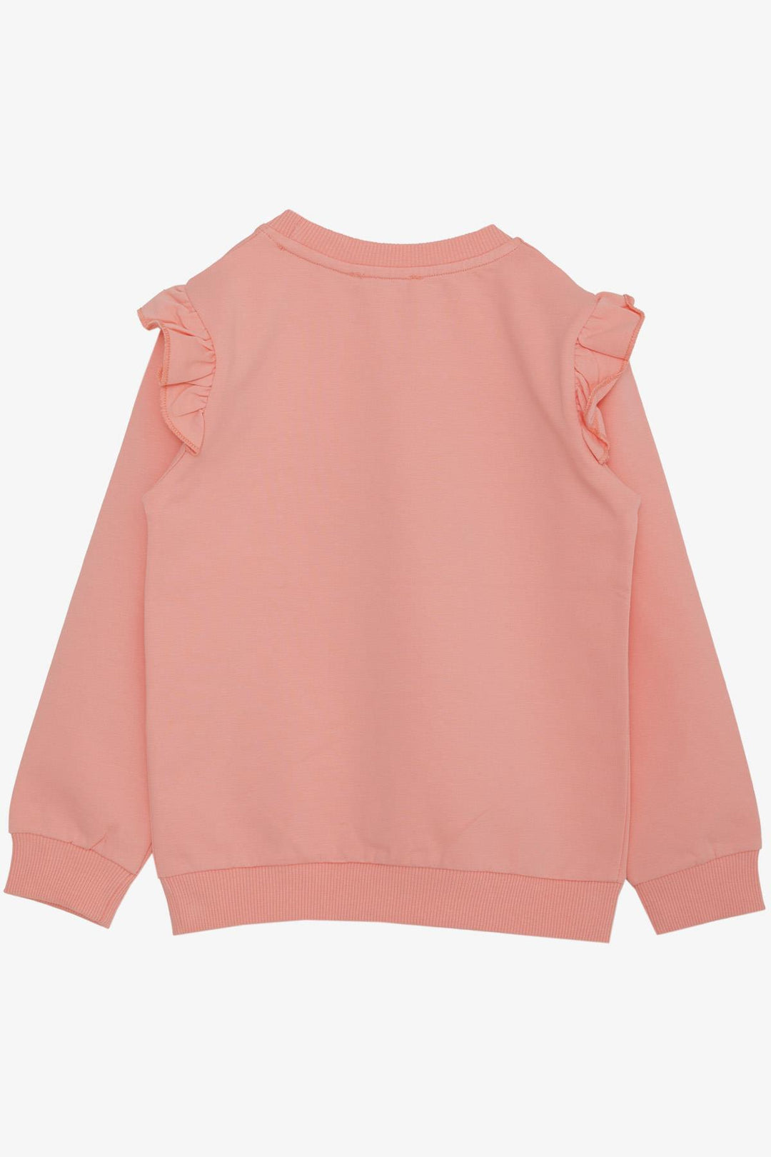 BRE Breeze Girl Child Sweatshirt Sequined Glitter Printed 3-8 Years, Salmon - Aurora