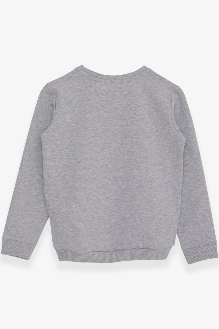 BRE Breeze Girl Child Sweatshirt طلاء أظافر ملون مطبوع 62 سنة، مزيج رمادي - أوسنابروك