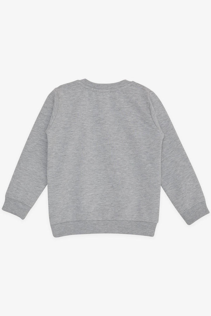 BRE Breeze Girl Child Sweatshirt Cute Gazelle Printed 1.5-5 Years, Grey Melange - Placentia