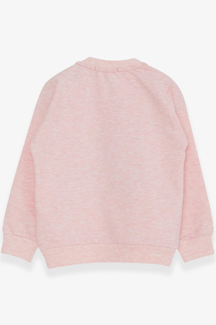 BRE Breeze Girl Child Sweatshirt Cute Girl Printed 1.5-5 Years, Salmon Melange - Ávila