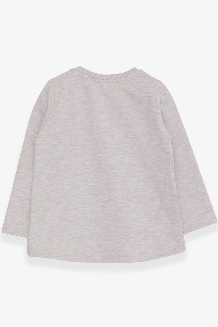 BRE Breeze Girl Child Sweatshirt Cute Unicorn Printed 1-4 Years, Beige Melange - Turda