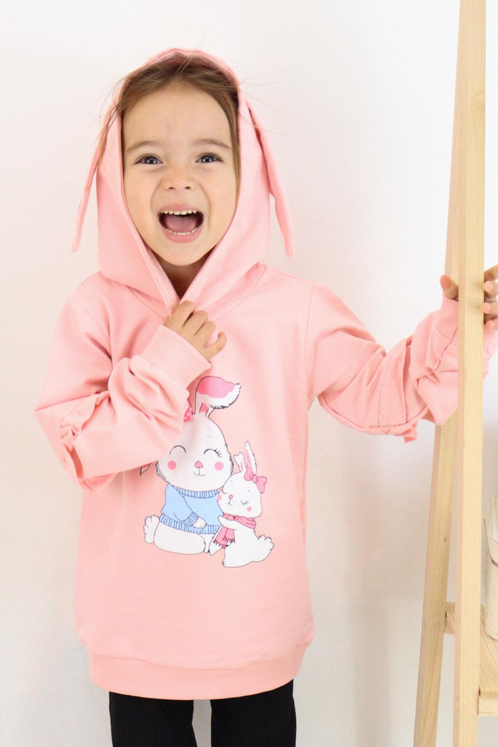 BRE Breeze Girl Child Sweatshirt with Bunny Print, 1.5-5 Years, Pink - Palmerston North