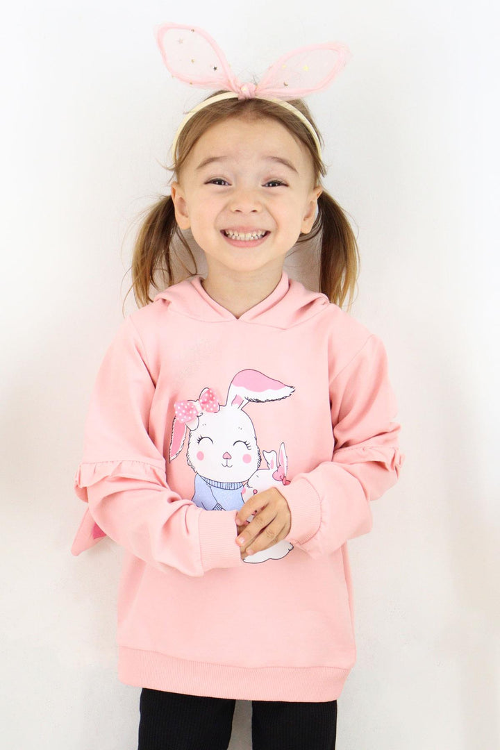 BRE Breeze Girl Child Sweatshirt with Bunny Print, 1.5-5 Years, Pink - Palmerston North