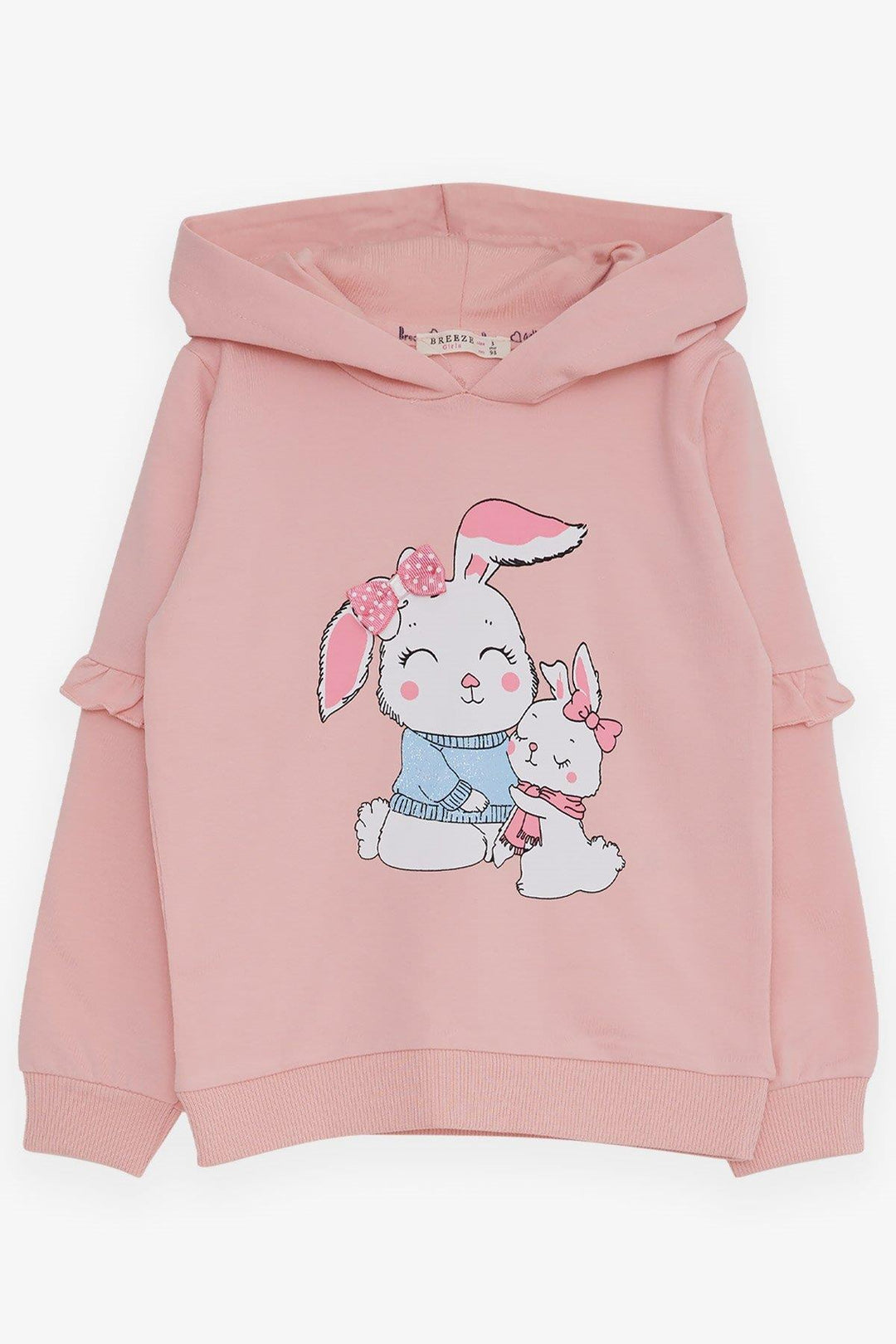 BRE Breeze Girl Child Sweatshirt with Bunny Print, 1.5-5 Years, Pink - Palmerston North
