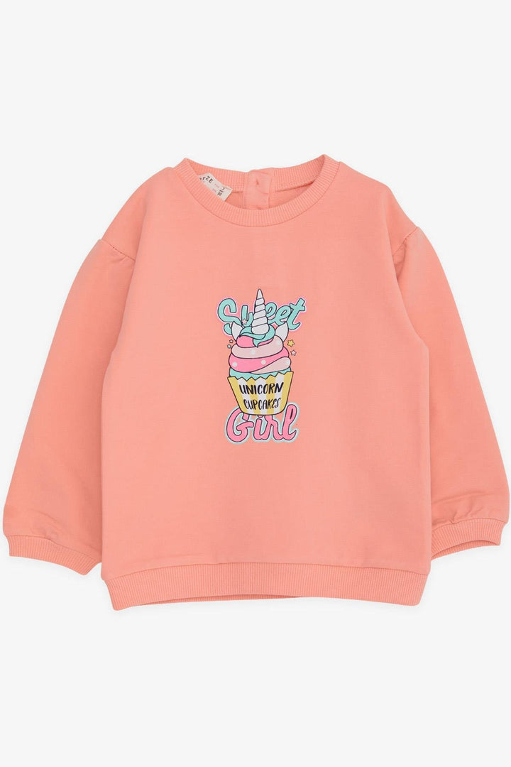 BRE Breeze Girl Child Sweatshirt Unicorn Printed 9 Months-3 Years, Salmon - Viernheim