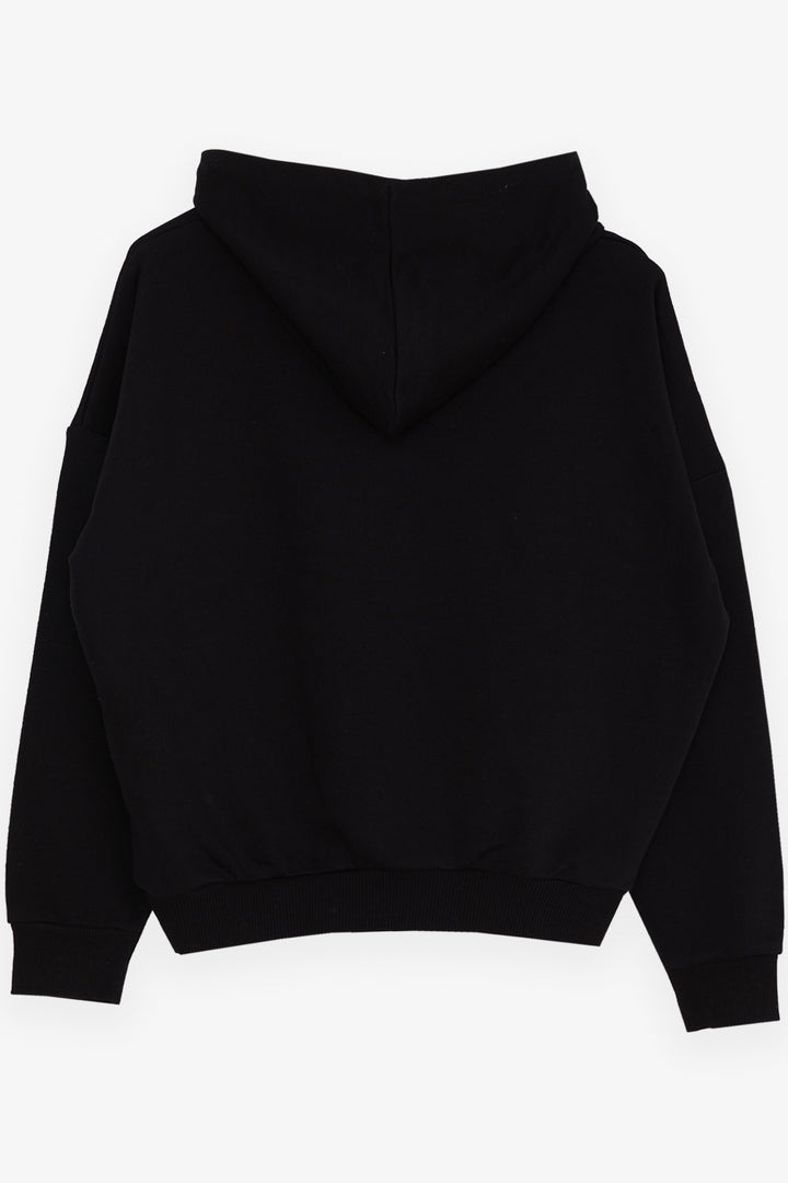 BRE Breeze Girl's Sweatshirt with Printed Text, 94 Years, Black - Clarington