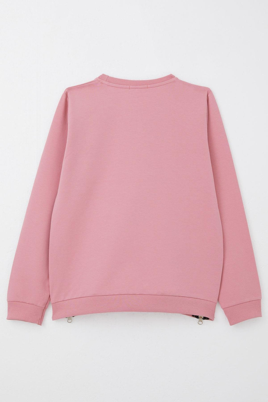 BRE Breeze Girl's Sweatshirt with Printed Writing, Zipper Detail on the Sides, 94 Years, Rose Pink - Lancaster