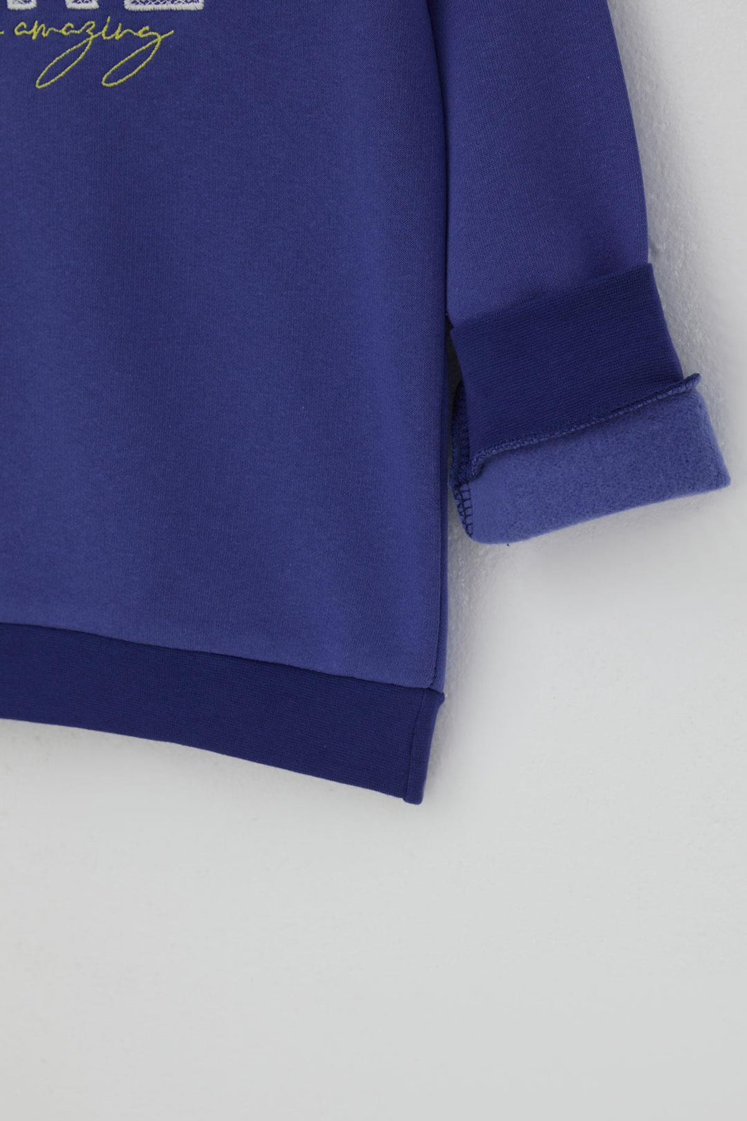BRE Breeze Girl Child Sweatshirt with Embroidered Print, 50 Years, Purple Blue - Auburn