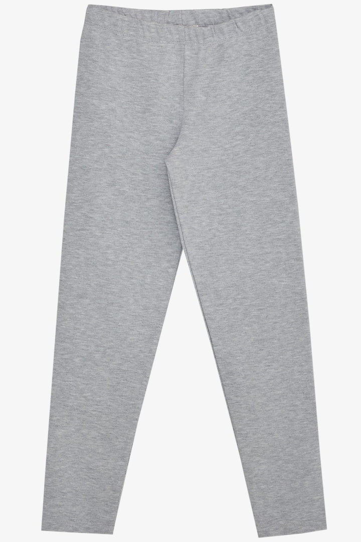 BRE Breeze Girl's Leggings Basic 4-8 Years, Light Grey Melange - Stonecrest