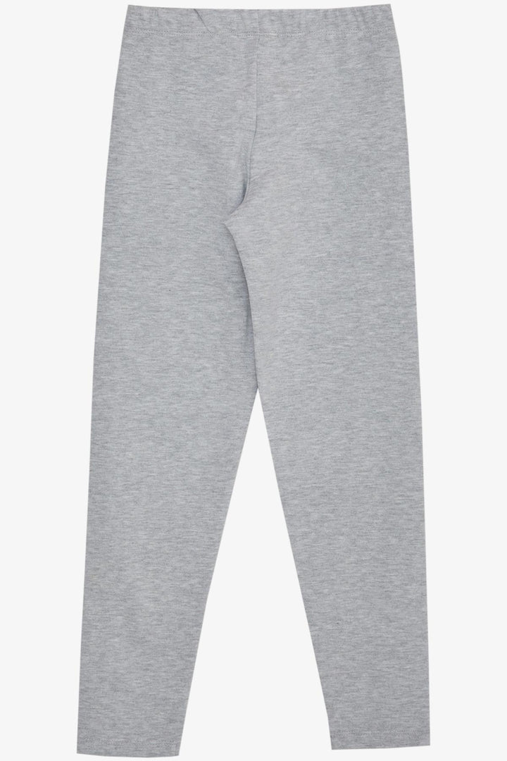 BRE Breeze Girl's Leggings Basic 4-8 Years, Light Grey Melange - Stonecrest