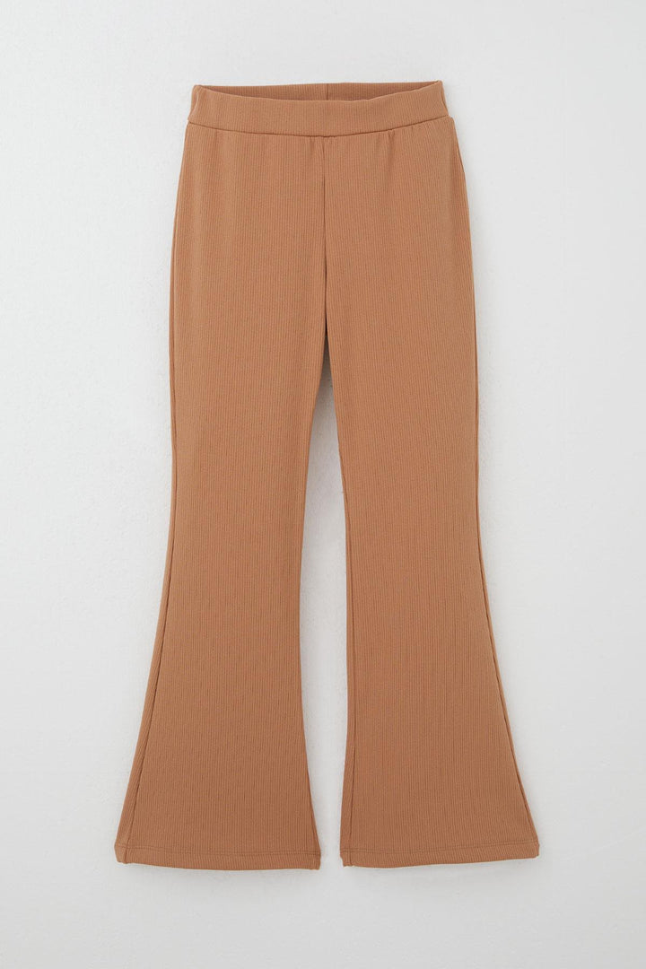 BRE Breeze Girl's Leggings Basic Spanish Hem 4-8 Years, Light Brown - Peoria