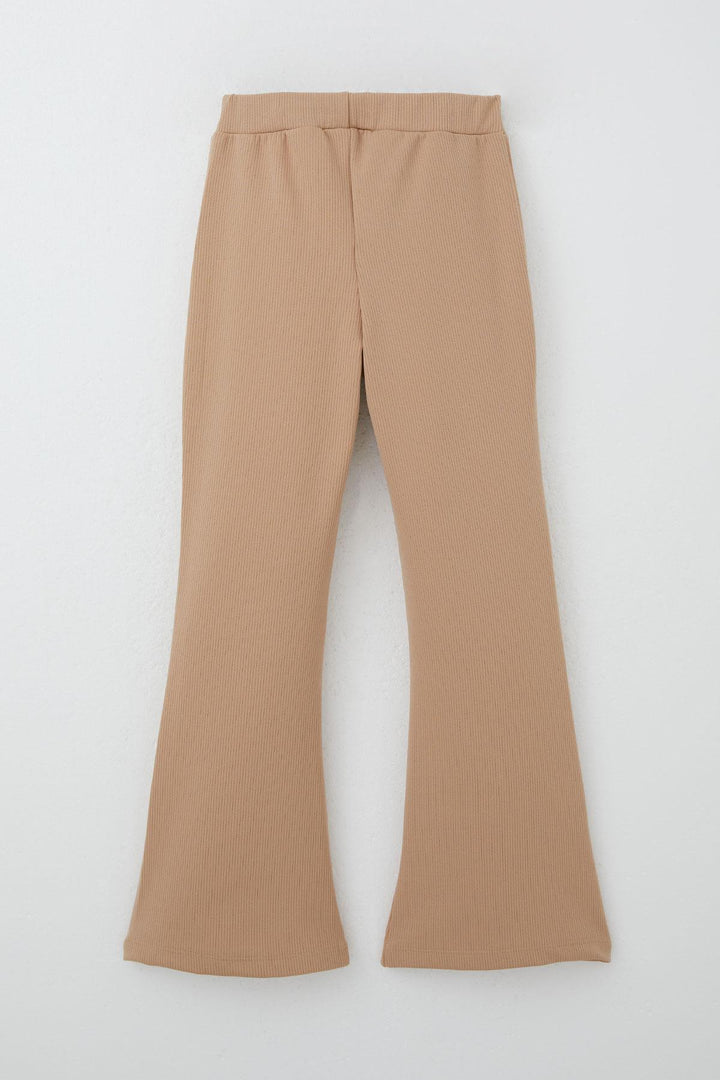 BRE Breeze Girl's Leggings Basic Spanish Hem 4-8 Years, Beige - Wellingborough
