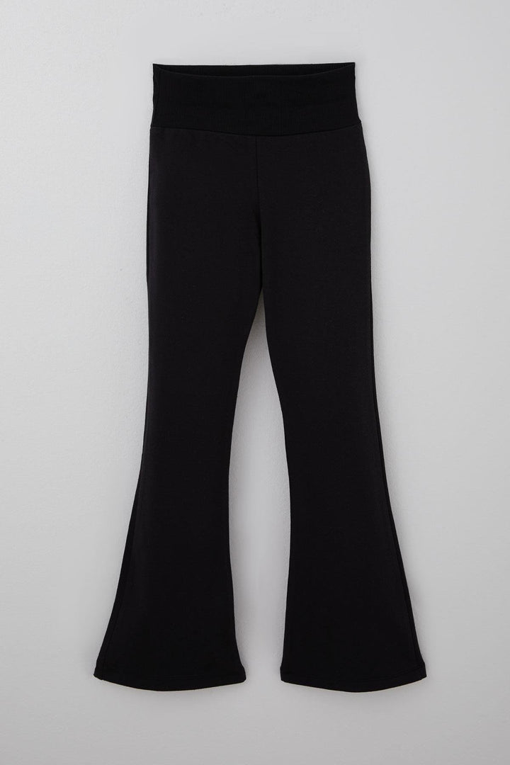 BRE Breeze Girl's Leggings Basic Spanish Hem 84 Years, Black - Romford