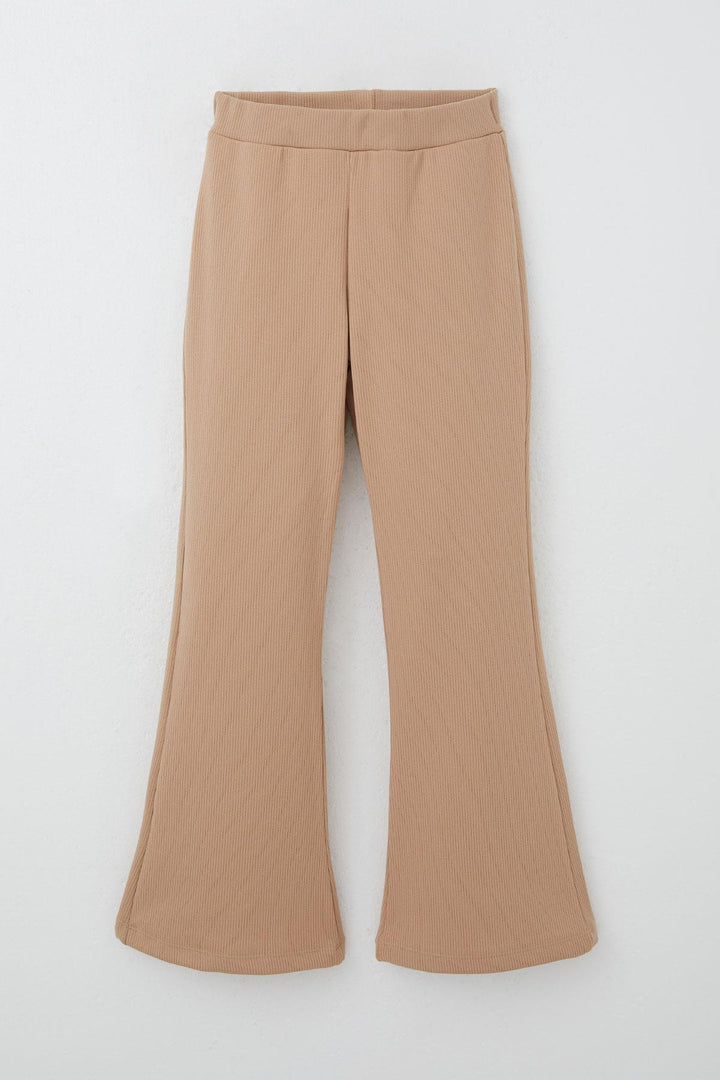 BRE Breeze Girl's Leggings Basic Spanish Hem 4-8 Years, Beige - Wellingborough