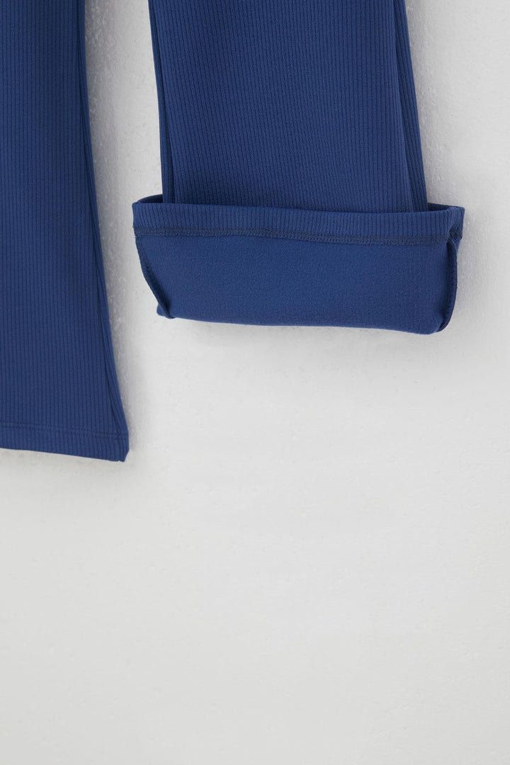 BRE Breeze Girl's Leggings Basic Spanish Hem 4-8 Years, Indigo - Northcote