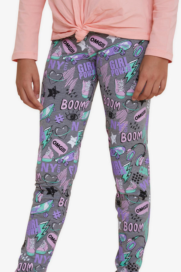 BRE Breeze Girl Leggings Crazy Girl تحت عنوان 94 عامًا، مزيج رمادي - Garges-lès-Gonesse