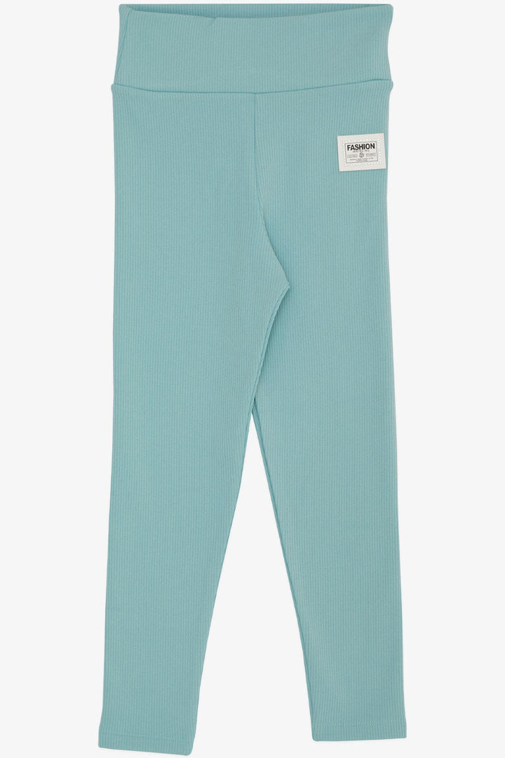BRE Breeze Girl's Leggings Fashion with Rhinestone Logo 84 Years, Aqua Green - St. Louis