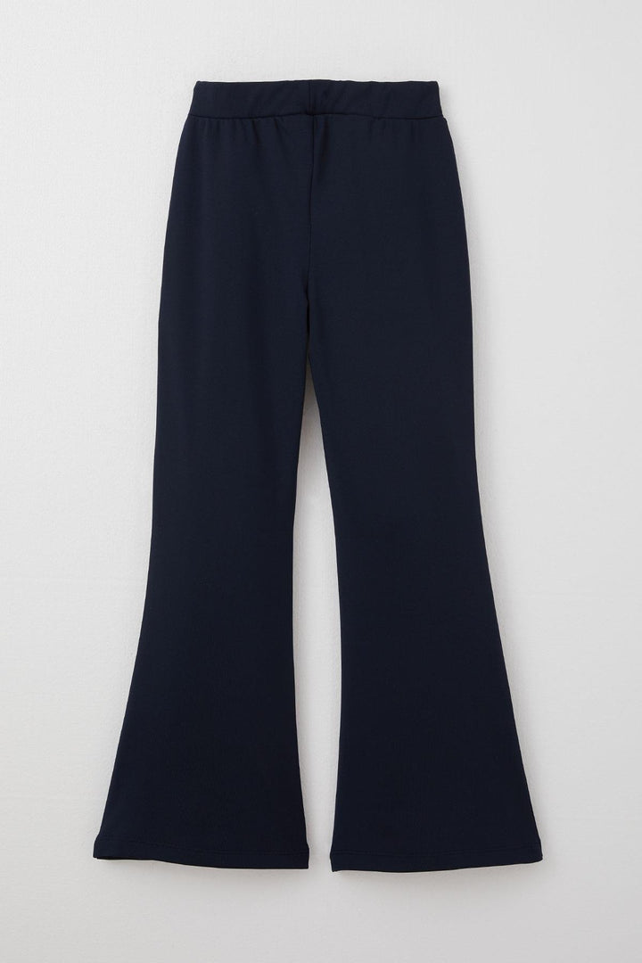 BRE Breeze Girl's Leggings Spanish Hem Basic 4-8 Years, Navy Blue - Roswell