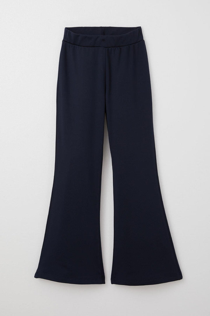 BRE Breeze Girl's Leggings Spanish Hem Basic 4-8 Years, Navy Blue - Roswell