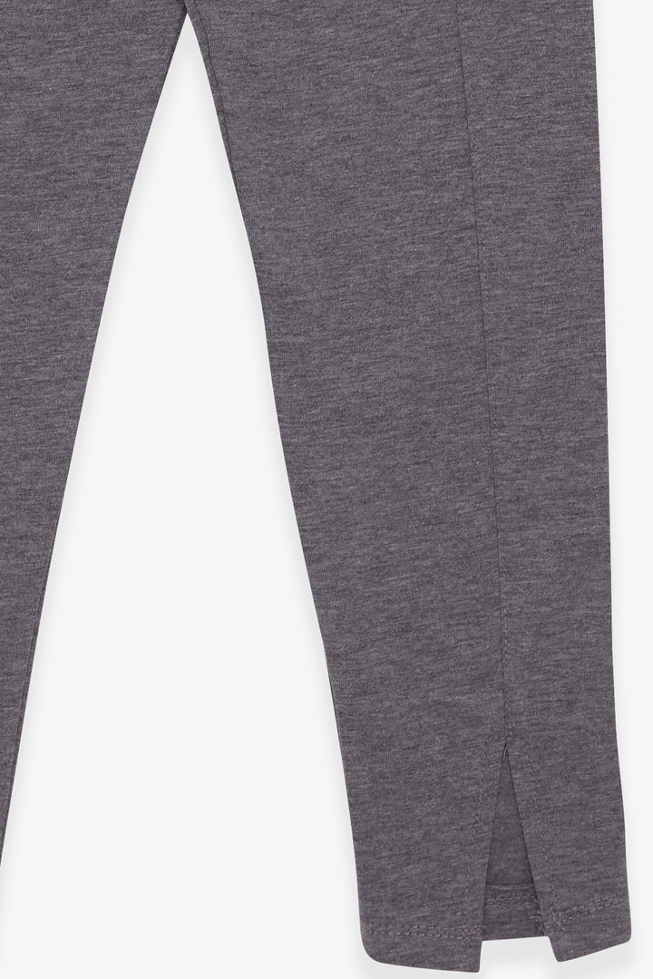 BRE Breeze Girl's Legging with Slit 84 Years, Grey Melange - Panama City