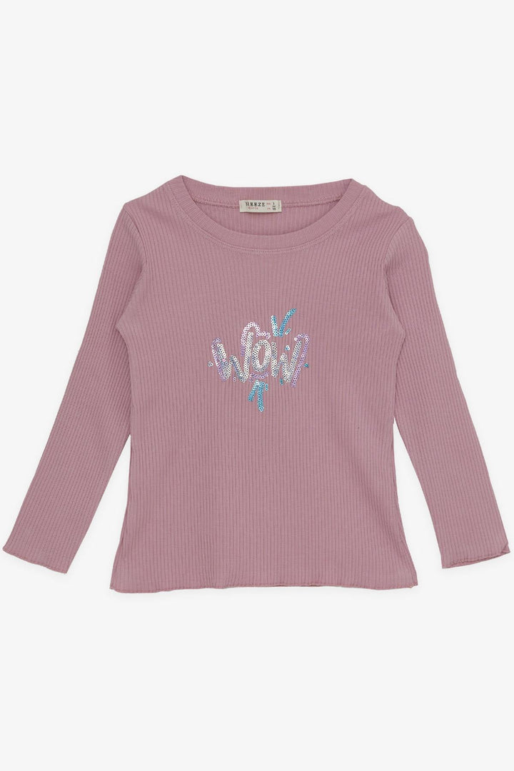 BRE Breeze Girl Leggings Set with Sequin Printed Text 1.5-5 Years, Rose Pink - Largo