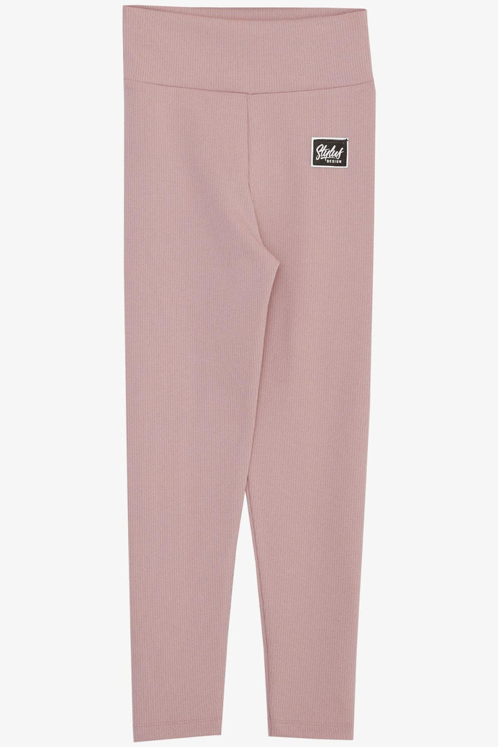 BRE Breeze Girl Leggings with Printed Logo, 84 Years, Lilac - Perote
