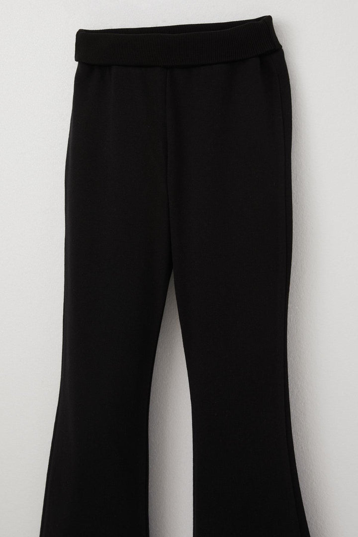 BRE Breeze Girl's High Waist Leggings with Flared Hem 84 Years, Black - Görlitz