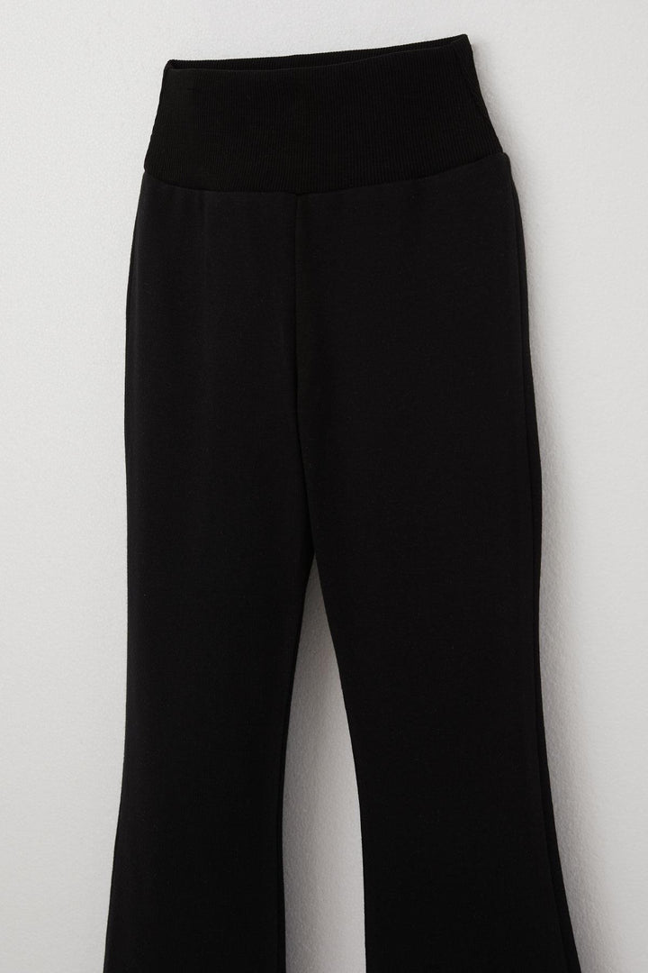 BRE Breeze Girl's High Waist Leggings with Flared Hem 84 Years, Black - Görlitz