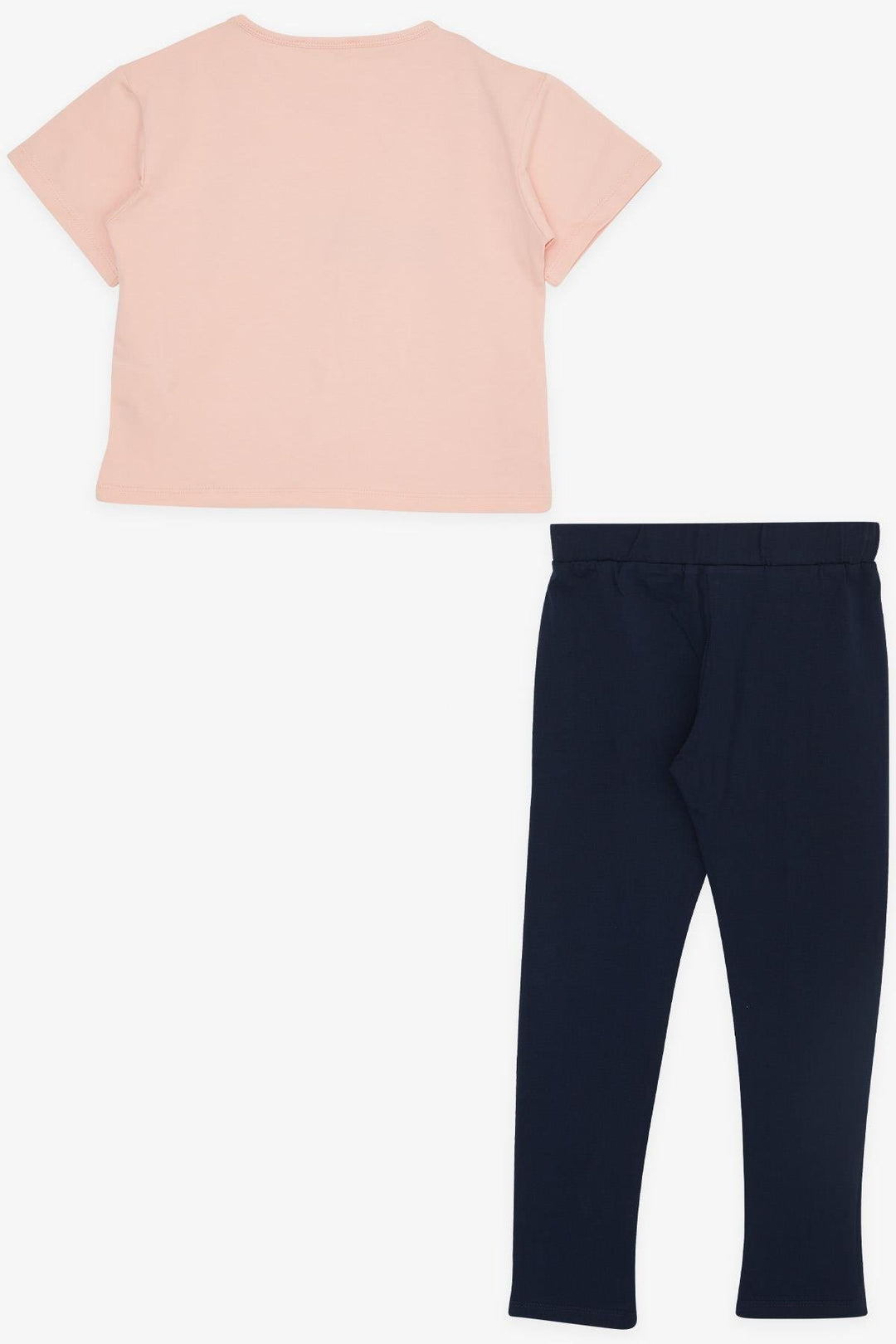 BRE Breeze Girl Child Legging Crop Set Summer Printed Hem Slit 50 Years, Salmon - New Tecumseth