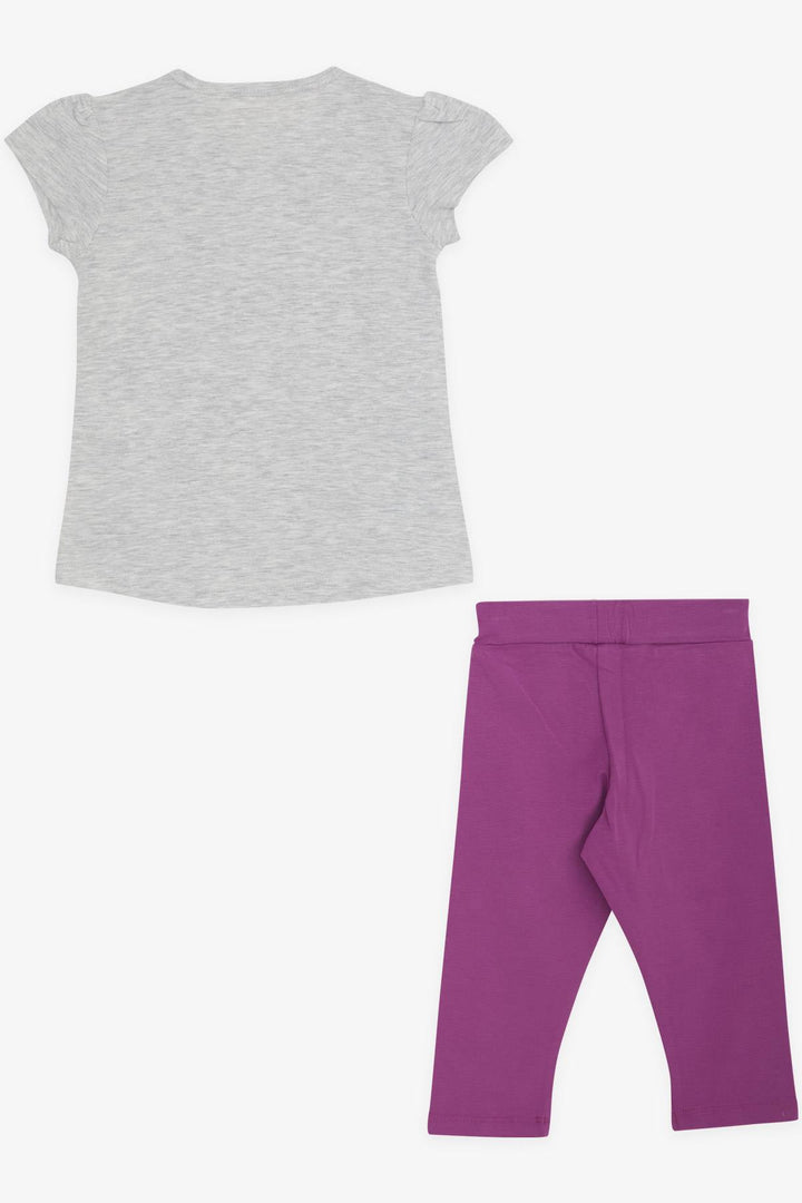 BRE Breeze Girl Child Leggings Capri Set Unicorn Printed 1.5-5 Years, Light Grey Melange - Macuspana