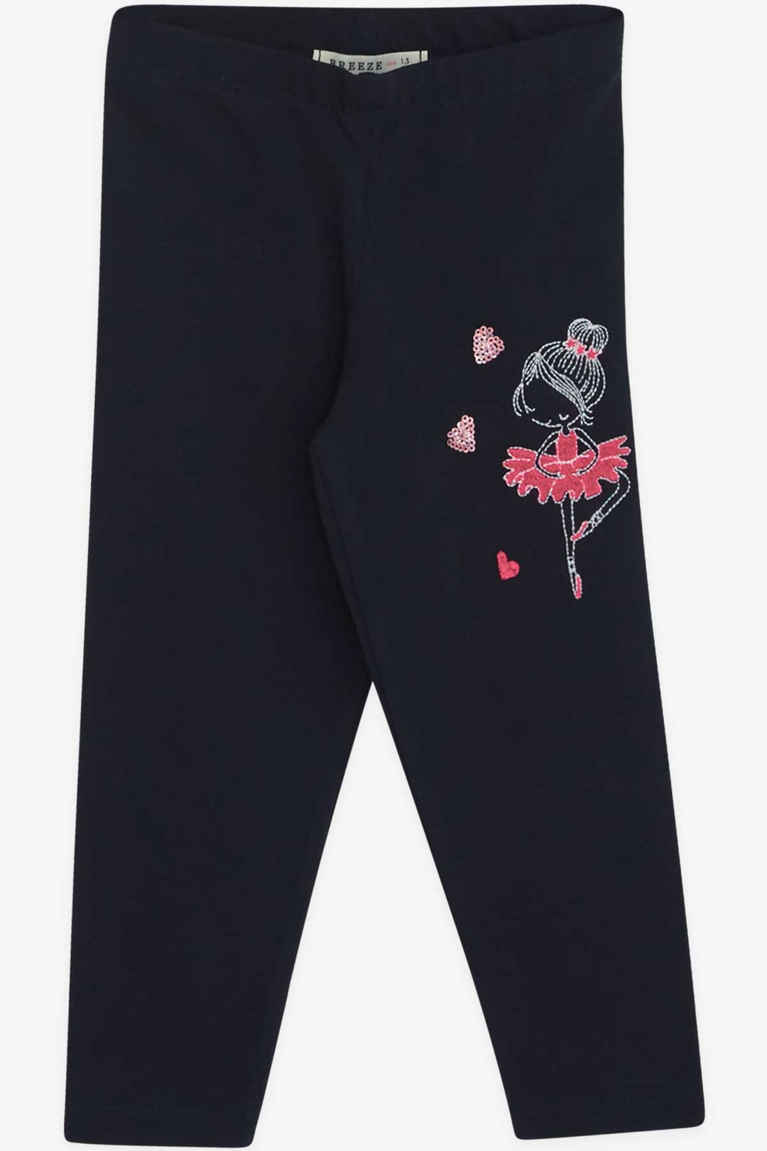 BRE Breeze Girl's Legging Set with Ballerina Embroidery, 1.5-5 Years, Ecru - Fort Worth