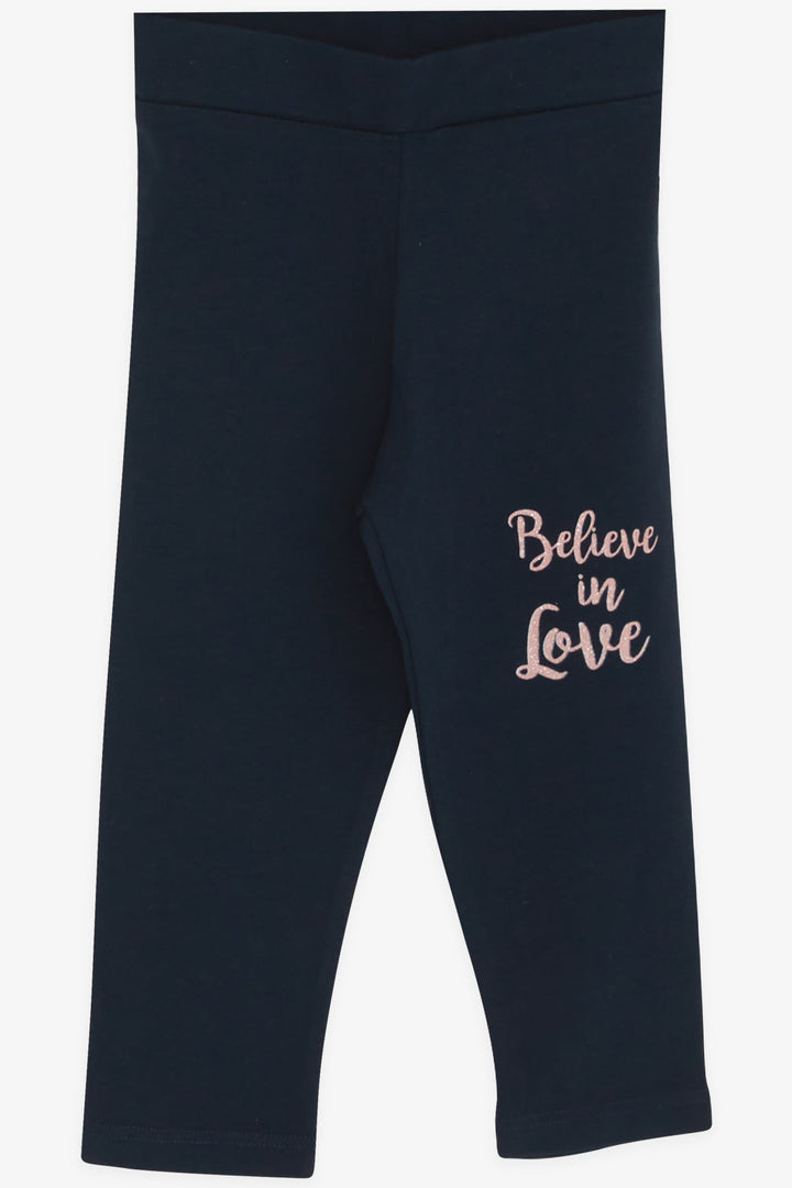 BRE Breeze Girl Child Leggings Set Printed Sequined 1.5-5 Years, Salmon Melange - Rubí