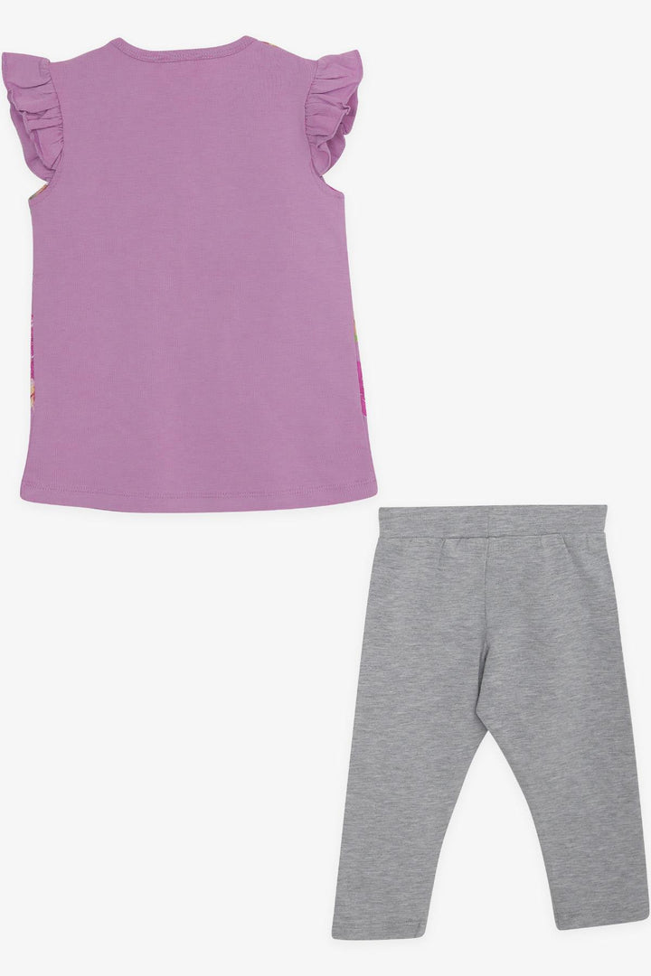 BRE Breeze Girl Child Legging Set Printed 2-6 Years, Lilac - Greeley