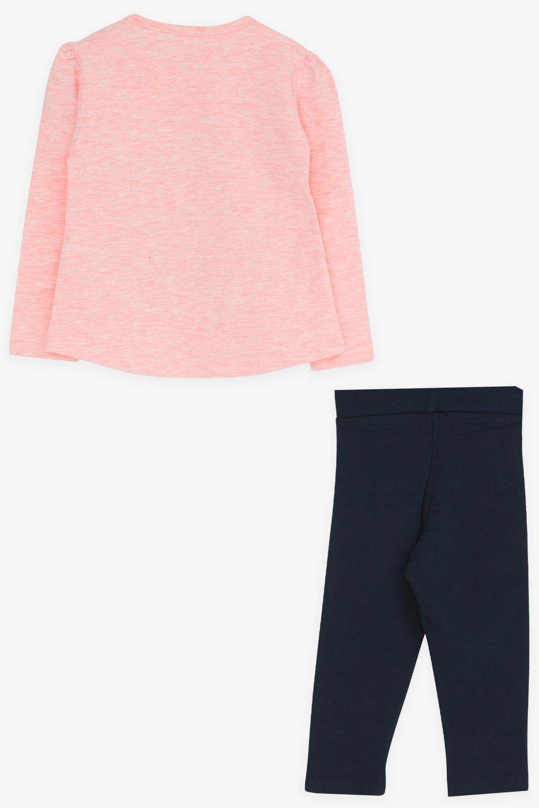 BRE Breeze Girl Child Leggings Set Printed Sequined 1.5-5 Years, Salmon Melange - Rubí