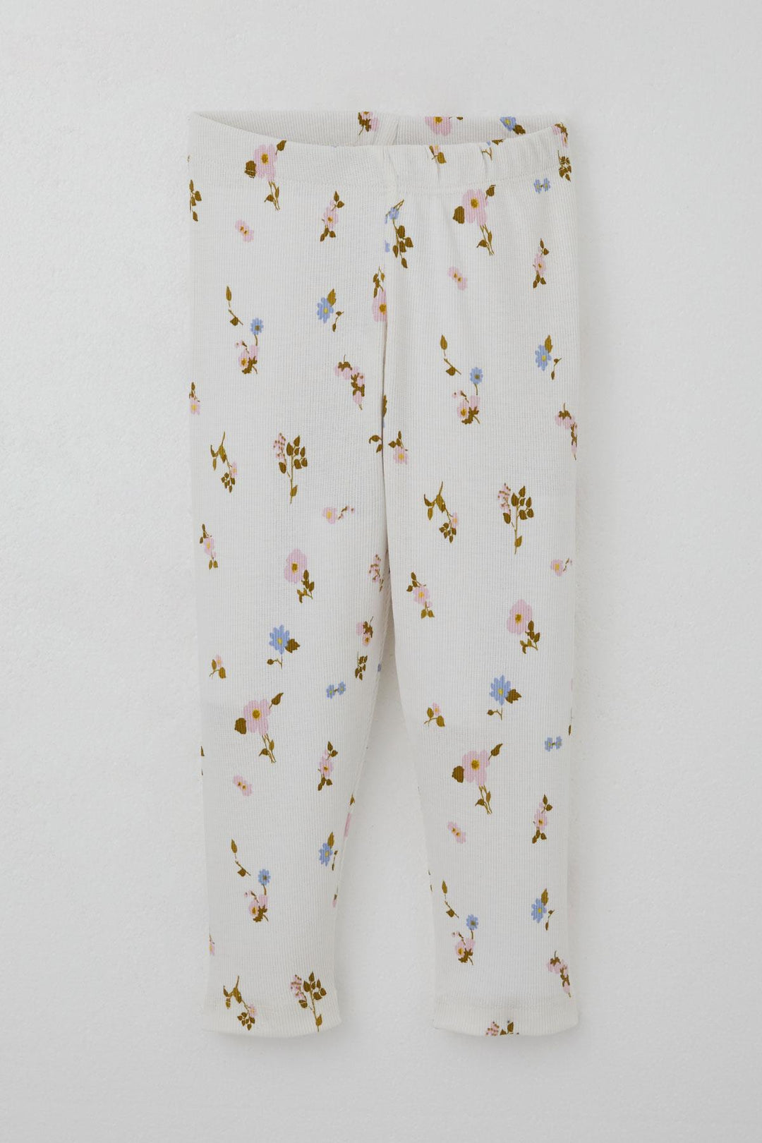BRE Breeze Girl Child Leggings Set with Flower Patterned Ruffled Sleeves Detail 2-6 Years, Ecru - Bangor