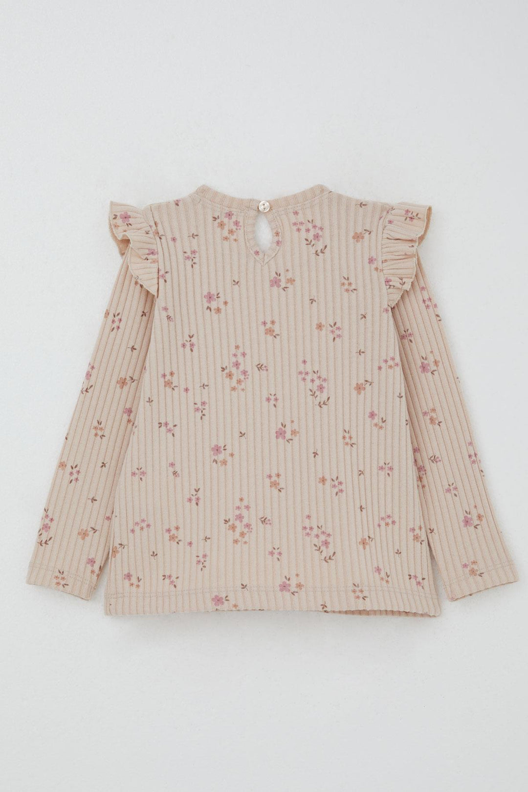 BRE Breeze Girl Child Leggings Set with Flower Patterned Ruffled Shoulder Detail, 2-6 Years, Powder - Kissimmee