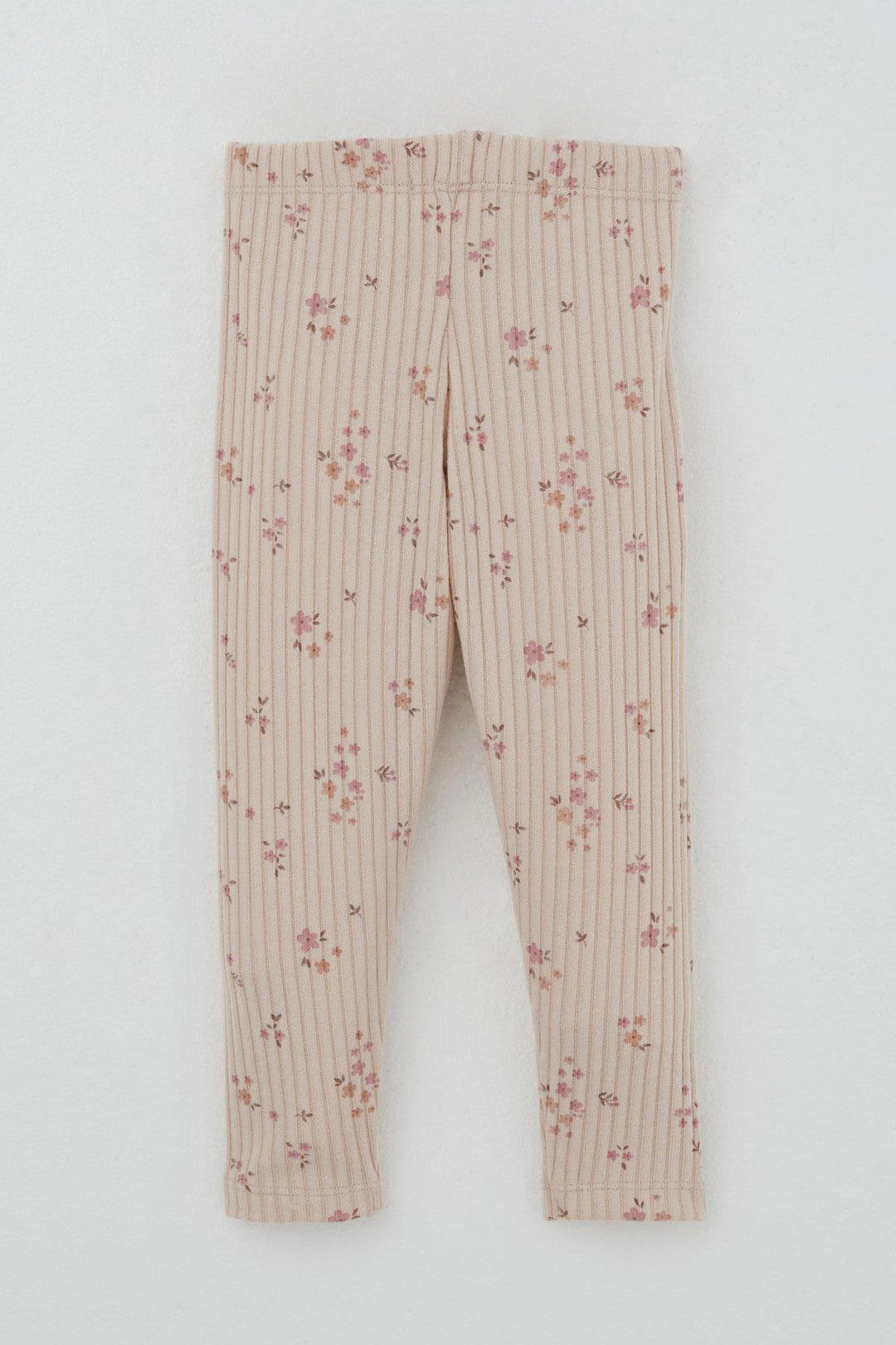 BRE Breeze Girl Child Leggings Set with Flower Patterned Ruffled Shoulder Detail, 2-6 Years, Powder - Kissimmee