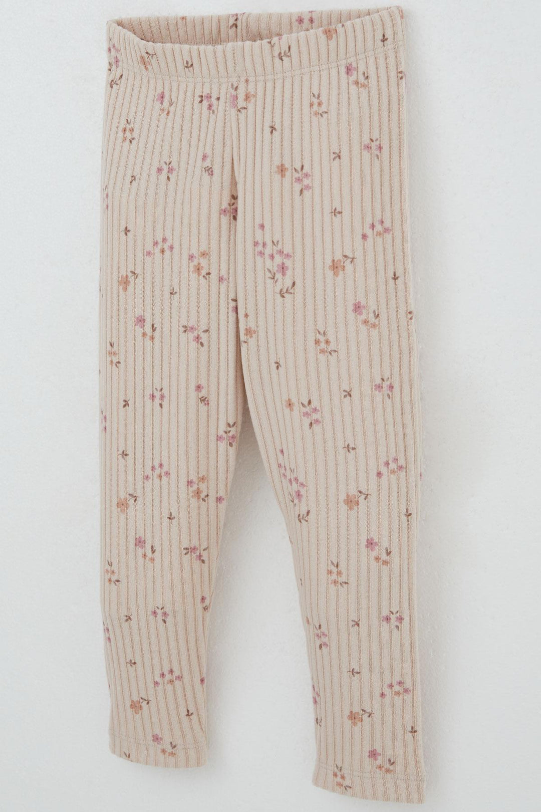 BRE Breeze Girl Child Leggings Set with Flower Patterned Ruffled Shoulder Detail, 2-6 Years, Powder - Kissimmee